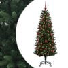 vidaXL K&uuml;nstlicher Weihnachtsbaum mit Kugel 120 cm 150 LEDs