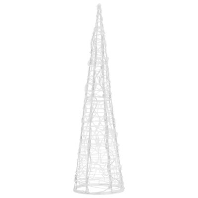 vidaXL LED-Kegel Acryl Weihnachtsdeko Pyramide Warmweiß 60 cm | Leuchtfiguren