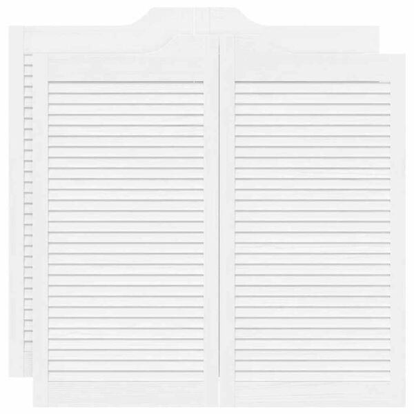 vidaXL Schwingt&uuml;ren Lamellen-Design 2-Paar Wei&szlig; 100x100 cm