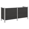 vidaXL M&uuml;lltonnenzaun Grau 237 x 85 x 115 cm Aluminium und WPC