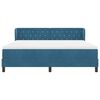 vidaXL Boxspringbett mit Matratze Dunkelblau 180 x 200 cm Samt