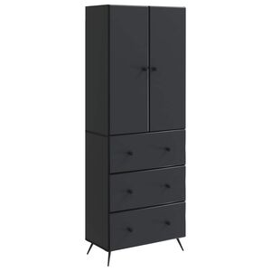 vidaXL Schrankset 2 stk. 66 x 34,5 x 90 cm Holzwerkstoff Schwarz