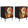 vidaXL Nachttisch GENNEP 2 stk. Schwarz Eichen-Optik 36 x 33 x 51 cm