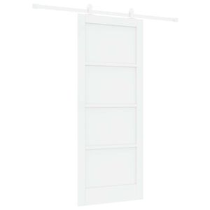 vidaXL Schiebet&uuml;r Wei&szlig; 83 x 202 cm Massives Kiefernholz