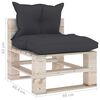 vidaXL 5-tlg. Garten-Lounge-Set aus Paletten mit Kissen Kiefernholz