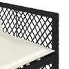 vidaXL 11-tlg. Garten-Essgruppe mit Kissen Schwarz Poly Rattan
