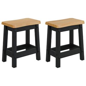vidaXL Barhocker EKAI 2 stk. Schwarz 40 x 29 x 45,5 cm