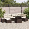 vidaXL Garten-Sofa-Set mit Kissen 8 pcs Braun und Creme