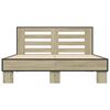 vidaXL Bettgestell Sonoma-Eiche 135x190 cm Holzwerkstoff und Metall