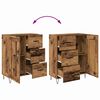 vidaXL Highboard mit Schubladen 2 pcs Altholz Holzwerkstoff