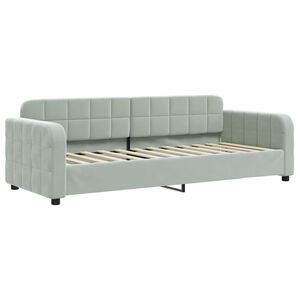 vidaXL Tagesbett Hellgrau 80x200 cm Samt