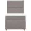 vidaXL Boxspringbett mit Matratze Taupe 90x190 cm Stoff