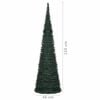 vidaXL Weihnachtsbaum with LED String Lights Gr&uuml;n 150 x 150 cm PVC