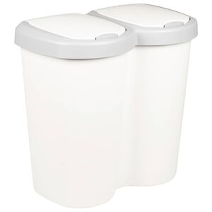 vidaXL M&uuml;lltonne Wei&szlig; 49,5 x 30 x 46,5 cm PP