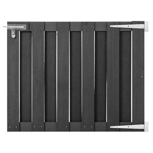 vidaXL Gartentor WPC 100 x 80 cm Grau