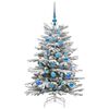 vidaXL Künstlicher klappbarer Weihnachtsbaum Weiß 120 cm PE und PVC