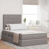 vidaXL Bett mit Stauraum und LED mit LED Taupe 120 x 190 cm Polyester