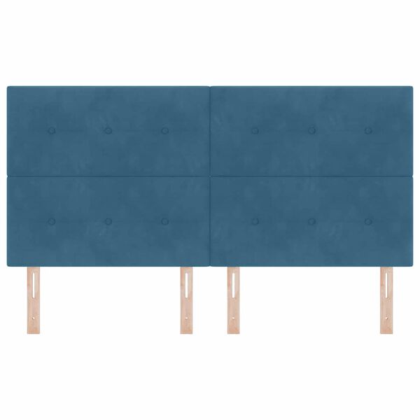 vidaXL Kopfteil mit Kopfteil Dunkelblau 180 cm Kunstleder