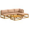vidaXL Sofa-Set 5 stk. Natur Massivholz Akazie
