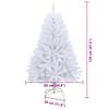 vidaXL K&uuml;nstlicher klappbarer Weihnachtsbaum Wei&szlig; 120 cm PVC und Stahl