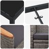 vidaXL Garten Essgruppe mit Kissen 5 pcs Grau Poly Rattan