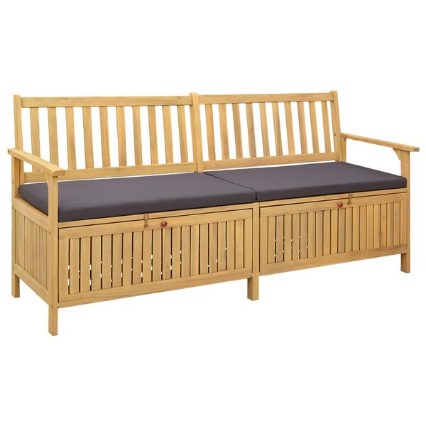 vidaXL Sitzbank mit Stauraum mit Kissen mit Speicher mit T&uuml;r