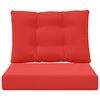 vidaXL Sofakissen f&uuml;r drau&szlig;en 2 pcs Rot Polyester