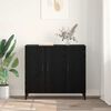 vidaXL Sideboard Schwarz Eichen-Optik 34 x 90 x 80 cm Holzwerkstoff