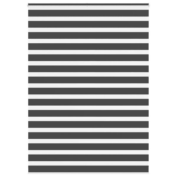 vidaXL Doppelrollo Schwarz 155x230 cm Stoffbreite 150,9 cm Polyester