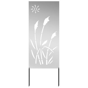 vidaXL Garten Sichtschutz-Leinwand Silber 50 x 140 cm Verzinkter Stahl