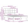 vidaXL Bettgestell mit gepolstertem Kopfteil Dunkelgrau 150 x 200 cm