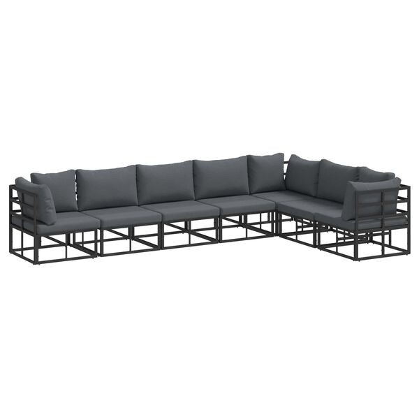 vidaXL Garten-Sofa-Set mit Kissen 7 pcs