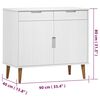 vidaXL Sideboard MOLDE Weiß 90x40x80 cm Massivholz Kiefer