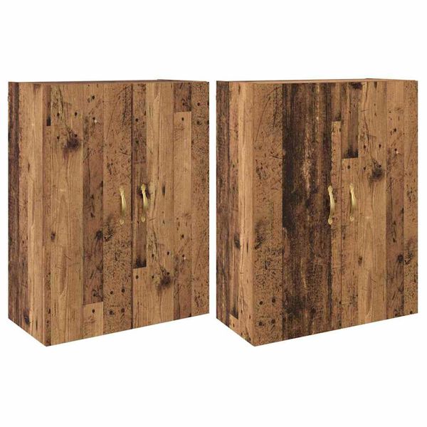 vidaXL Wandschrank 2 pcs Altholz 69,5 x 34 x 90 cm Holzwerkstoff