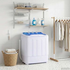 vidaXL Mini-Waschmaschine mit Schleuder und 2 Kammern 5,6 kg