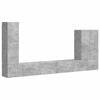 vidaXL TV-Wandregal-Set 6 stk. Betongrau