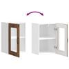 vidaXL K&uuml;chen-H&auml;ngeschrank mit Glast&uuml;r Lucca Altholz-Optik