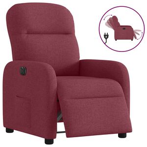 vidaXL Relaxsessel Elektrisch Weinrot Stoff