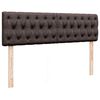 vidaXL Ottoman-Bett mit Matratze & LEDs Dunkelbraun 140x200 cm Stoff