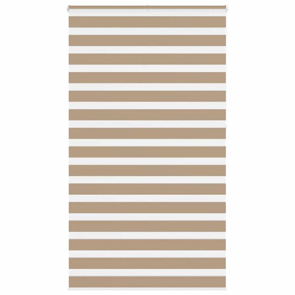 vidaXL Doppelrollo Sandbraun 135x230 cm Stoffbreite 130,9 cm Polyester