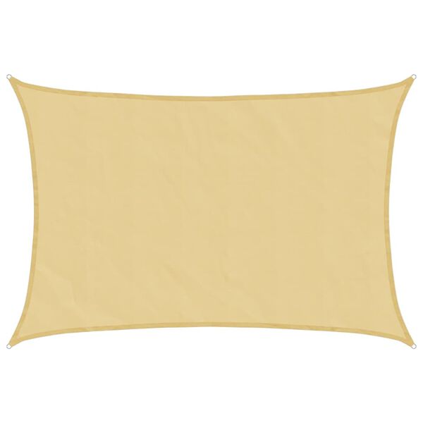 vidaXL Sonnensegel Sandfarbe 2,5x2 m 100% Polyester Oxford