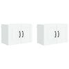 vidaXL Wandschrank PORTO 2 pcs Wei&szlig; 60 x 31 x 40 cm Holzwerkstoff