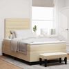vidaXL Boxspringbett mit Matratze Creme 120 x 200 cm Stoff