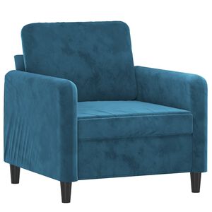 vidaXL Sessel Blau 60 cm Samt