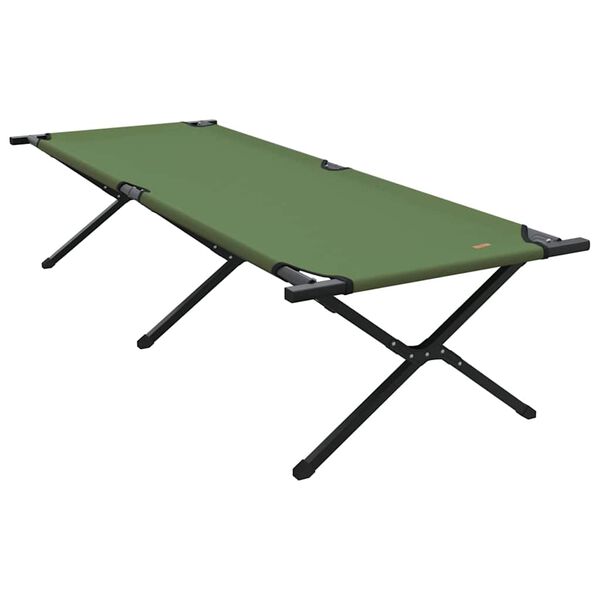 vidaXL Klapp Schlafbett f&uuml;rs Camping 2 pcs Gr&uuml;n 210 x 80 x 46 cm