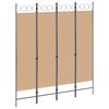 vidaXL 4-teiliger Raumteiler Beige 160 x 180 cm Stoff