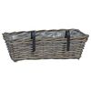 vidaXL H&auml;ngender Blumentopf Korb 2 pcs Grau 48 x 22 x 15 cm