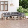 vidaXL 8-tlg. Garten-Lounge-Set aus Paletten mit Kissen Kiefernholz