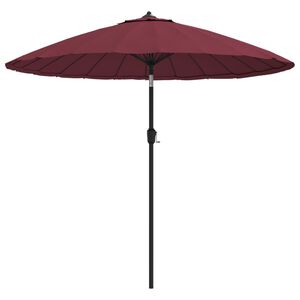 vidaXL Sonnenschirm mit Aluminium-Mast 250 cm Bordeauxrot