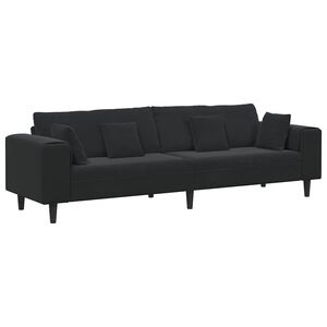 vidaXL Sofa Schwarz 250 x 77 x 76 cm Samt